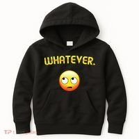 Eye Roll Emo Smile Sarcastic Whatever Sarcasm Eye Rolling Kids Hoodie thumb 0