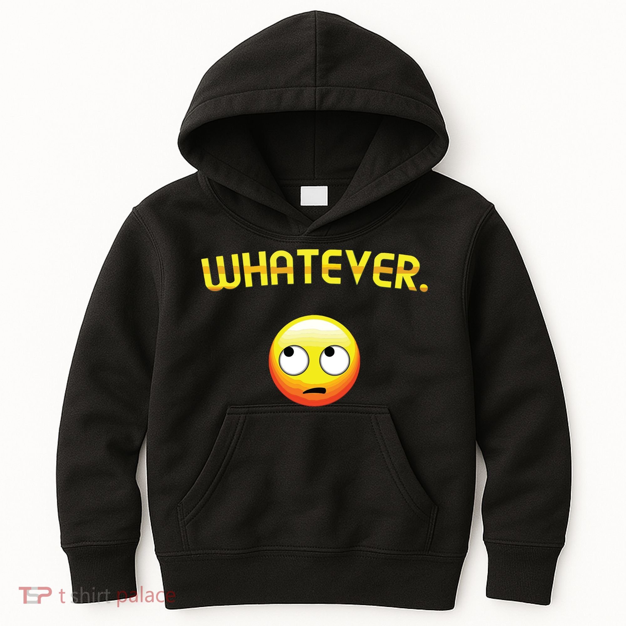 Eye Roll Emo Smile Sarcastic Whatever Sarcasm Eye Rolling Kids Hoodie
