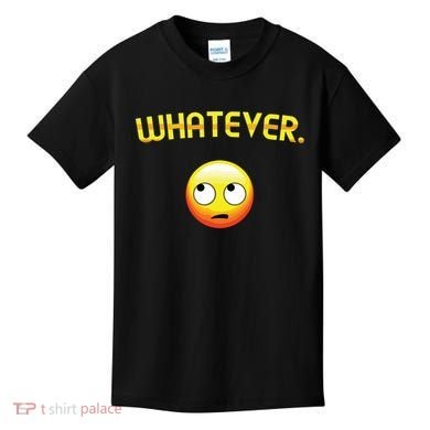 Eye Roll Emo Smile Sarcastic Whatever Sarcasm Eye Rolling Kids T-Shirt