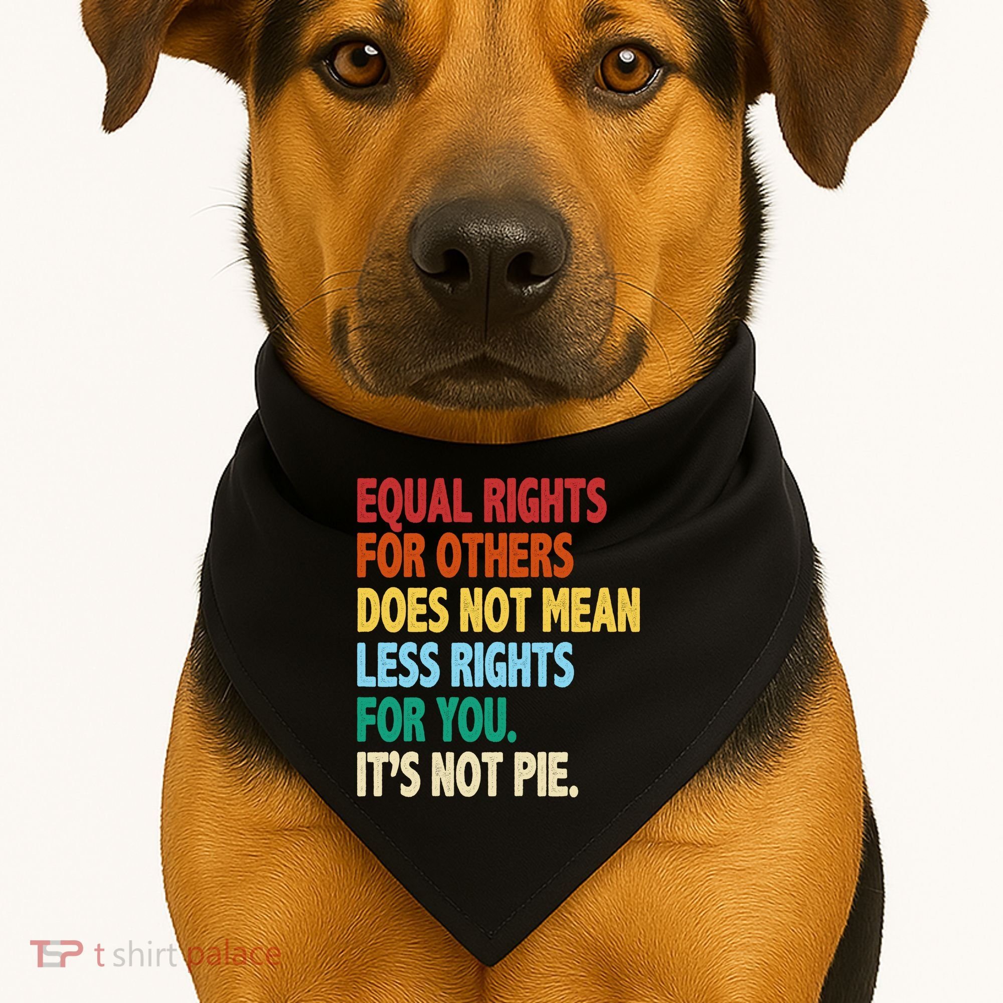 Equal Rights For Others Its Not Pie USA-Made Doggie Bandana