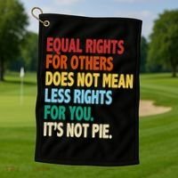 Equal Rights For Others Its Not Pie Golf Towel thumb 1