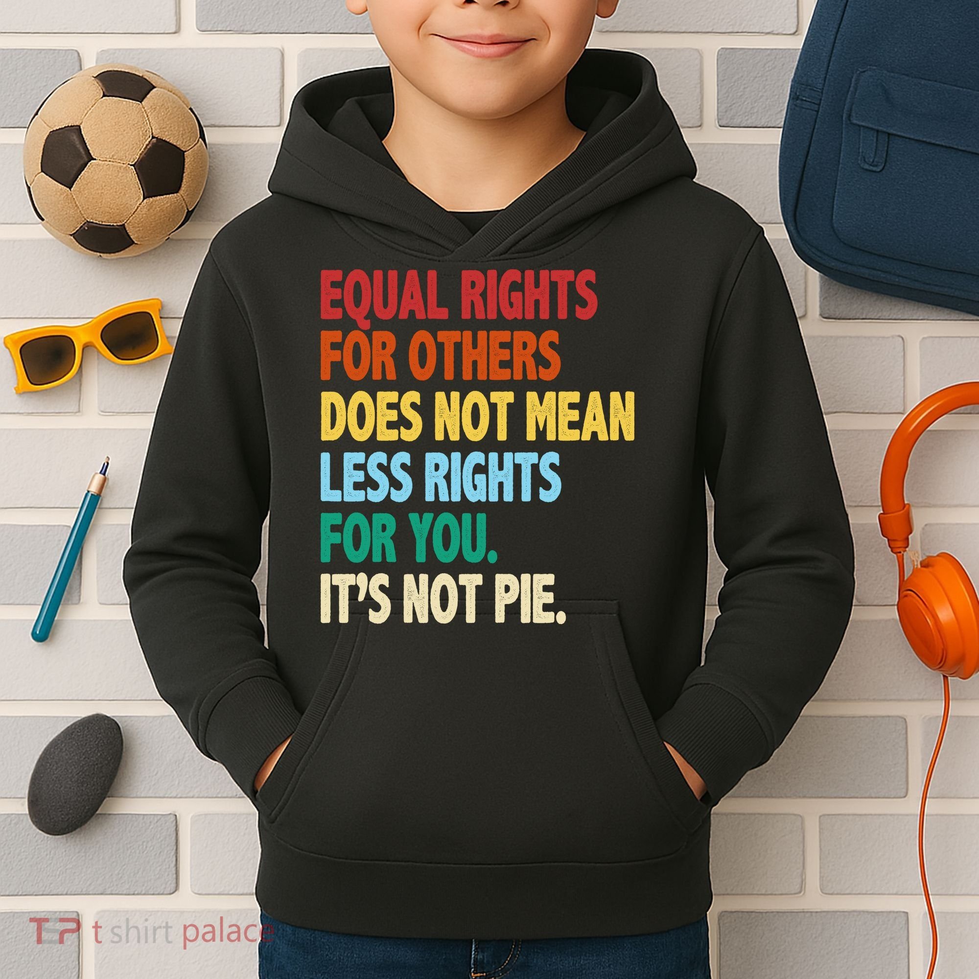 Equal Rights For Others Its Not Pie Kids Hoodie