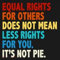 Equal Rights For Other Does Not Mean Less Rights For You It's Not Pie Tote Bag thumb 4