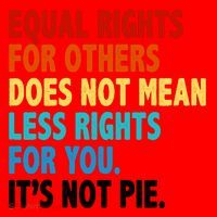 Equal Rights For Other Does Not Mean Less Rights For You It's Not Pie Santa Hat thumb 1