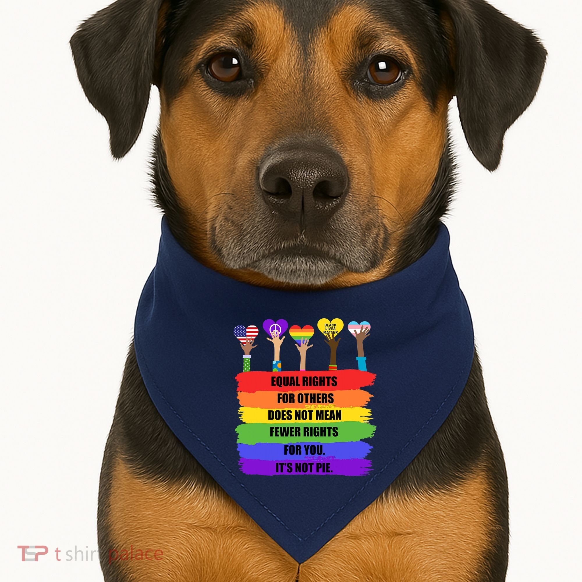 Equal Rights For Others LGBT Pride Month 2022 USA-Made Doggie Bandana