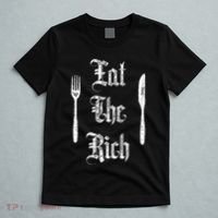 Eat Rich Funny Anarchist Revolution Anti Poverty T-Shirt thumb 5