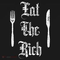 Eat Rich Funny Anarchist Revolution Anti Poverty Coaster thumb 2