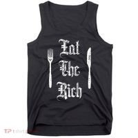 Eat Rich Funny Anarchist Revolution Anti Poverty Tank Top thumb 0