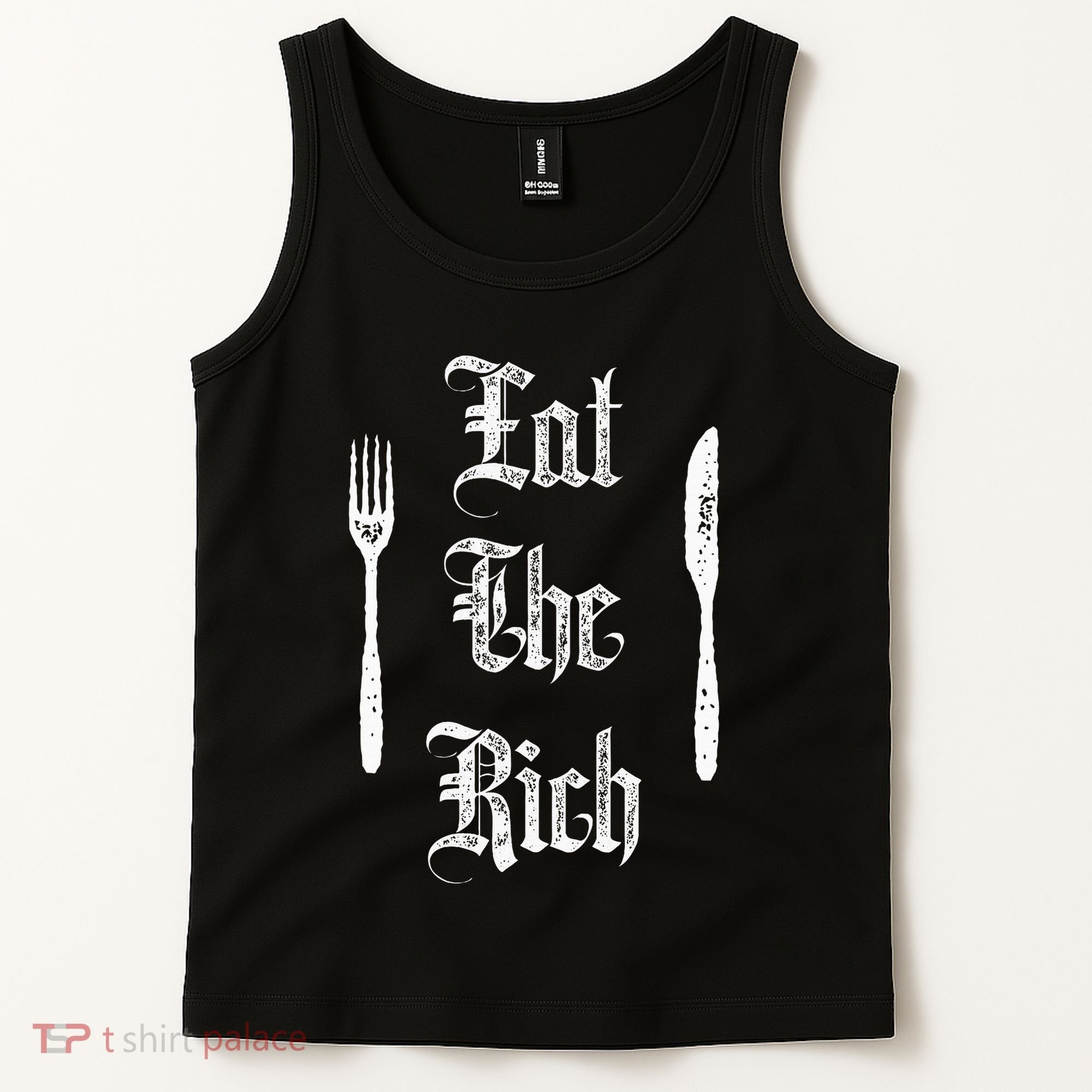 Eat Rich Funny Anarchist Revolution Anti Poverty Tank Top