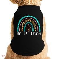Easter Rainbow He Is Risen Religious Christian Girl Doggie Tank thumb 0