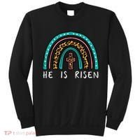 Easter Rainbow He Is Risen Religious Christian Girl Sweatshirt thumb 0