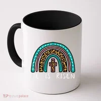 Easter Rainbow He Is Risen Religious Christian Girl Coffee Mug thumb 0