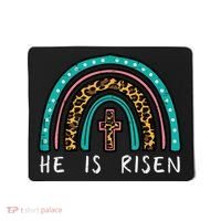 Easter Rainbow He Is Risen Religious Christian Girl Mousepad thumb 0