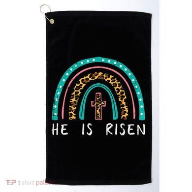 Easter Rainbow He Is Risen Religious Christian Girl Golf Towel