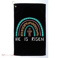 Easter Rainbow He Is Risen Religious Christian Girl Golf Towel thumb 0