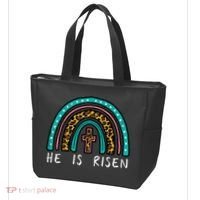 Easter Rainbow He Is Risen Religious Christian Girl Tote Bag thumb 3