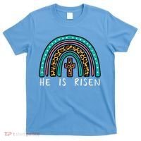 Easter Rainbow He Is Risen Religious Christian Girl T-Shirt thumb 0