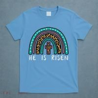 Easter Rainbow He Is Risen Religious Christian Girl T-Shirt thumb 4