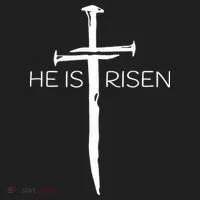 Easter Resurrection Jesus He Is Risen Cross Gift Women's Sweatshirt thumb 2