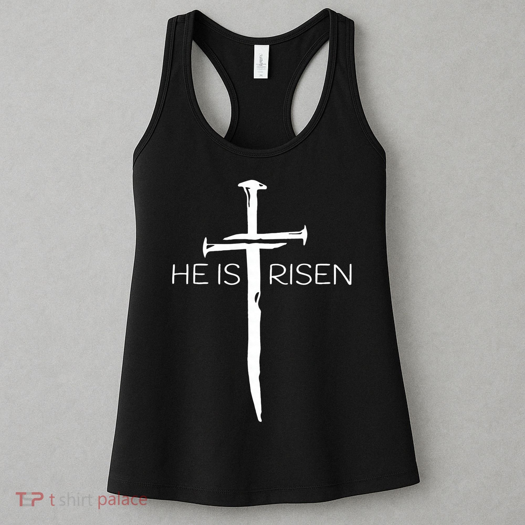 Easter Resurrection Jesus He Is Risen Cross Gift Women's Tank Top