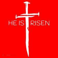 Easter Resurrection Jesus He Is Risen Cross Gift Santa Hat thumb 1