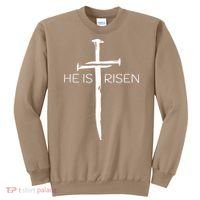 Easter Resurrection Jesus He Is Risen Cross Gift Sweatshirt thumb 0