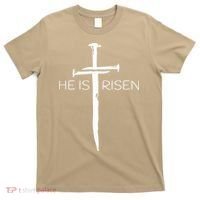 Easter Resurrection Jesus He Is Risen Cross Gift T-Shirt thumb 0