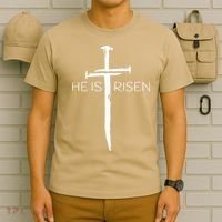 Easter Resurrection Jesus He Is Risen Cross Gift T-Shirt thumb 6