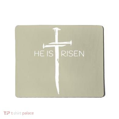 Easter Resurrection Jesus He Is Risen Cross Gift Mousepad