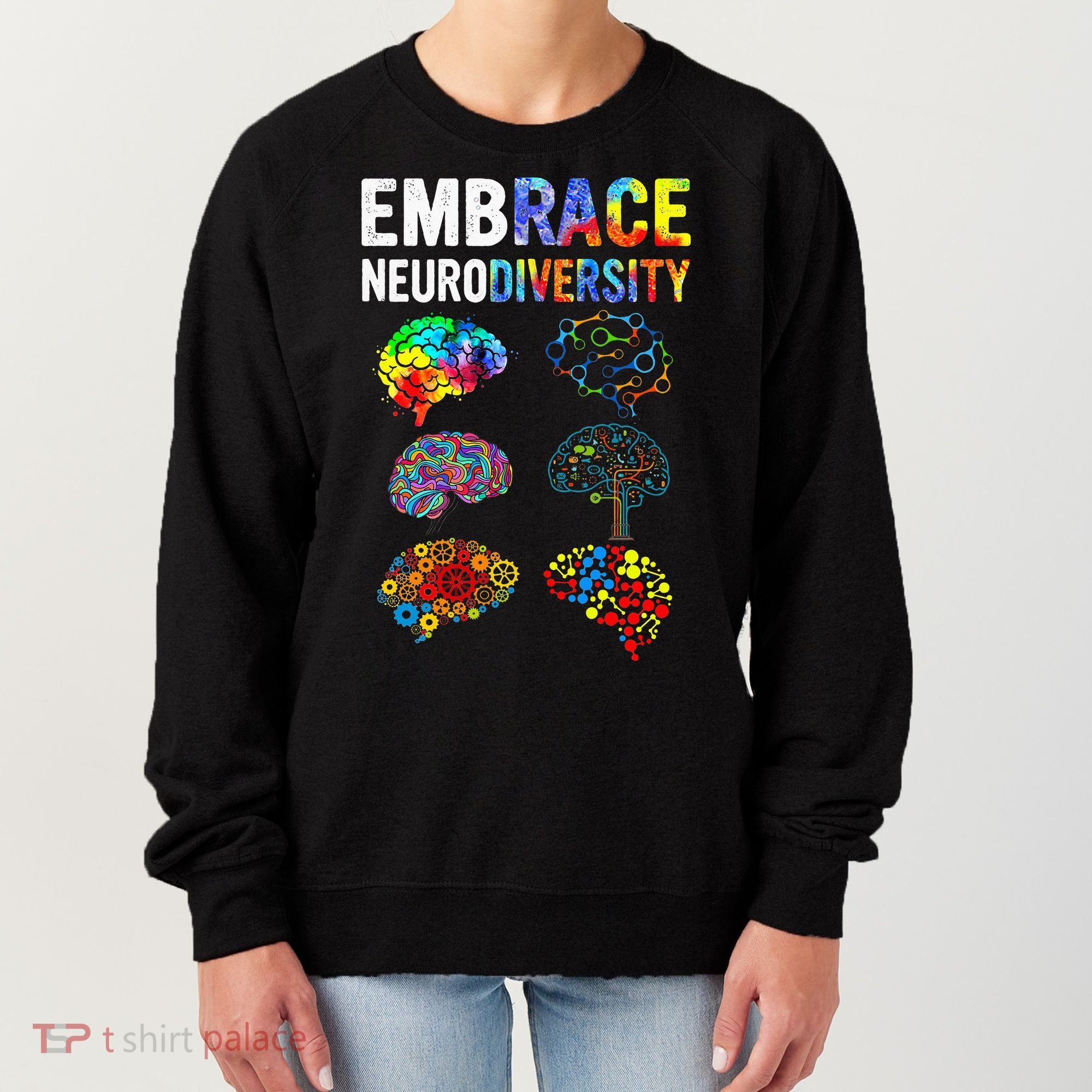 Embrace Rainbow puzzle Autism Infinity Awareness Women's Sweatshirt