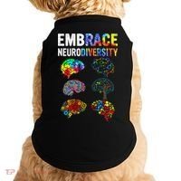 Embrace Rainbow puzzle Autism Infinity Awareness Doggie Tank thumb 0