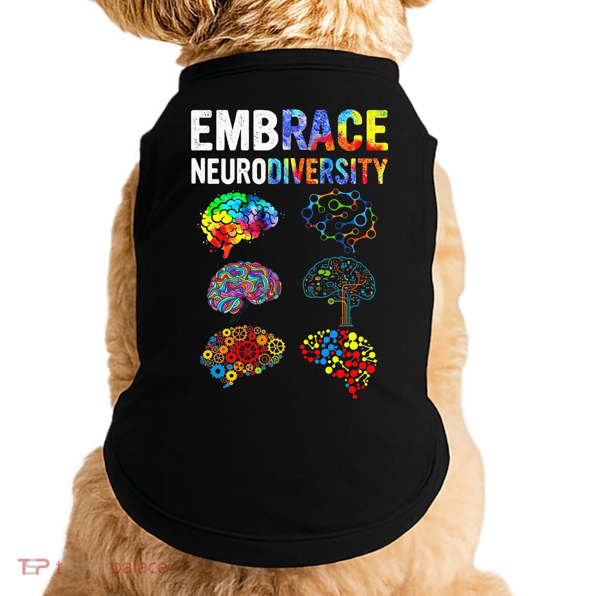 Embrace Rainbow puzzle Autism Infinity Awareness Doggie Tank