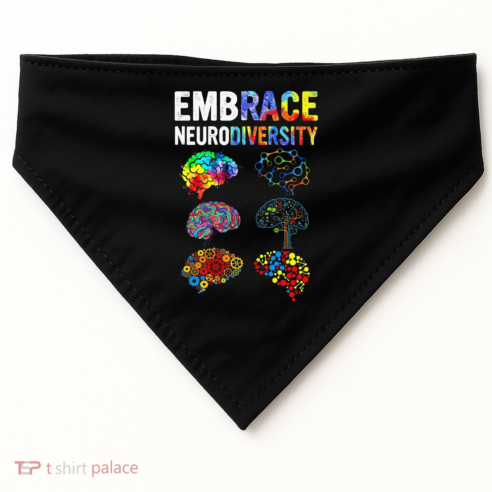 Embrace Rainbow puzzle Autism Infinity Awareness USA-Made Doggie Bandana