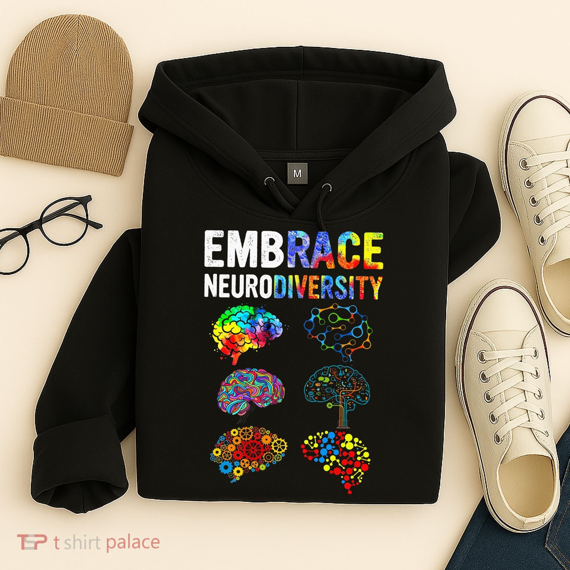 Embrace Rainbow puzzle Autism Infinity Awareness Hoodie