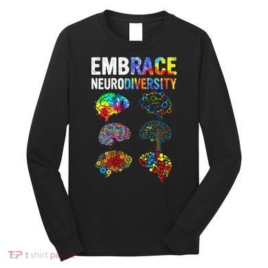 Embrace Rainbow puzzle Autism Infinity Awareness Long Sleeve Shirt