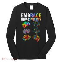 Embrace Rainbow puzzle Autism Infinity Awareness Long Sleeve Shirt thumb 0