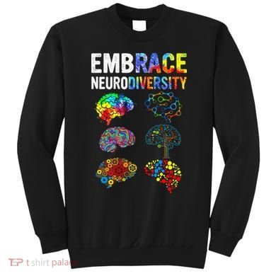 Embrace Rainbow puzzle Autism Infinity Awareness Sweatshirt