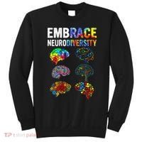 Embrace Rainbow puzzle Autism Infinity Awareness Sweatshirt thumb 0
