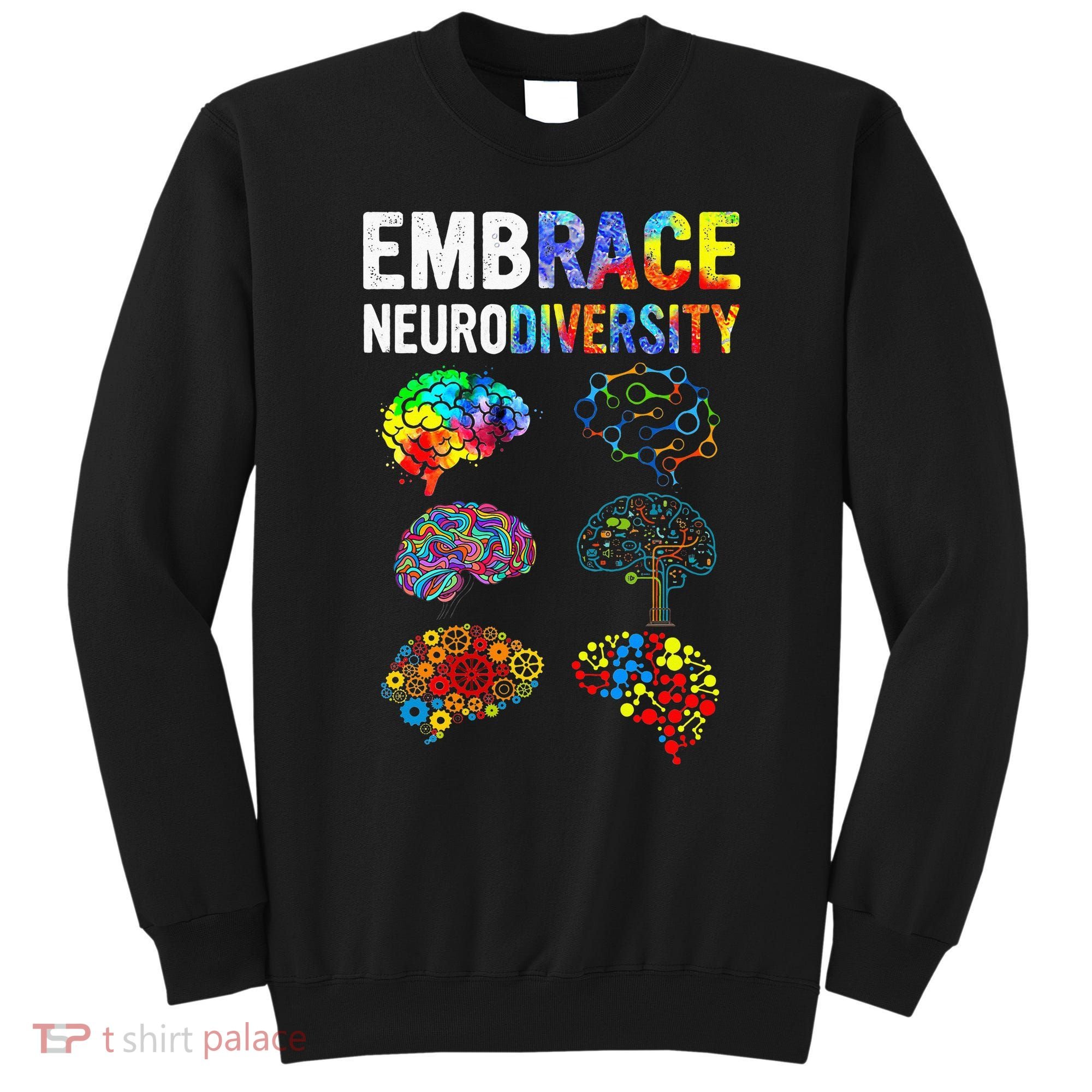 Embrace Rainbow puzzle Autism Infinity Awareness Sweatshirt