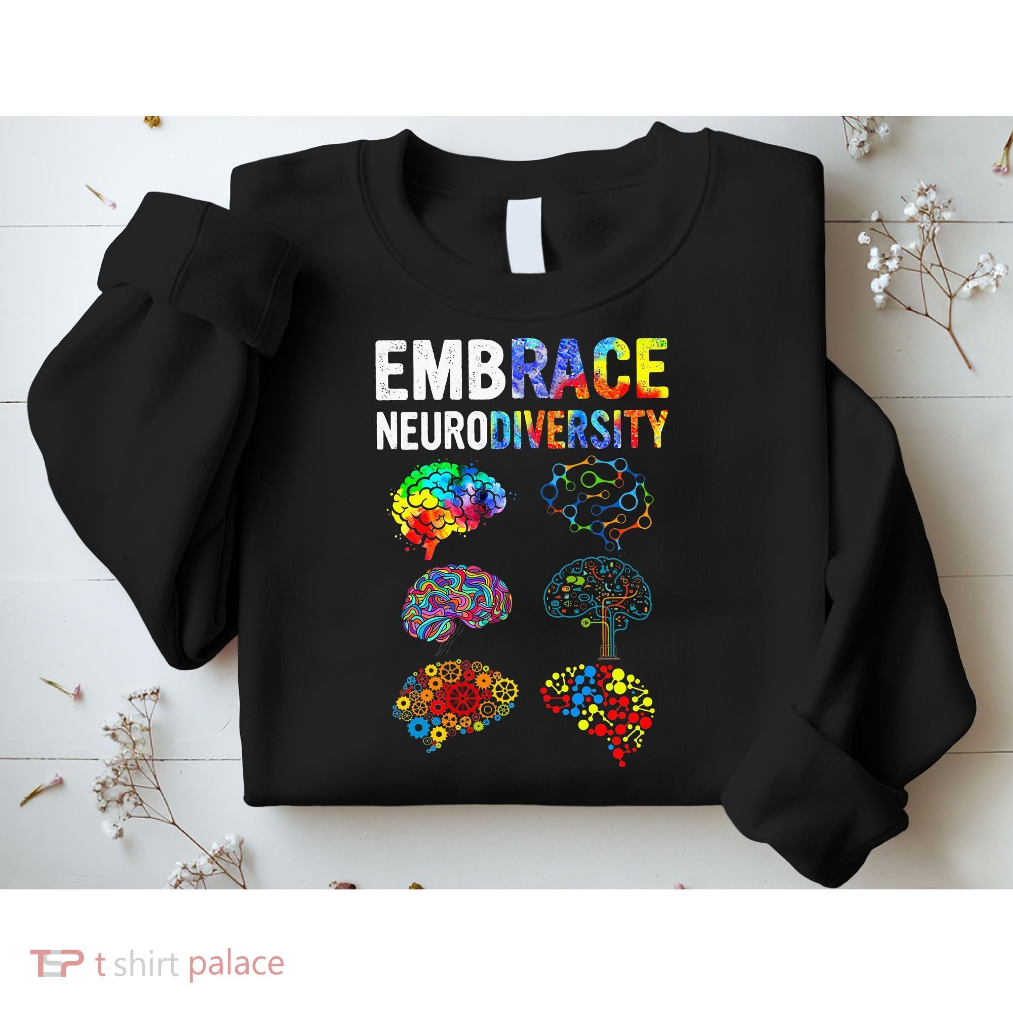 Embrace Rainbow puzzle Autism Infinity Awareness Sweatshirt