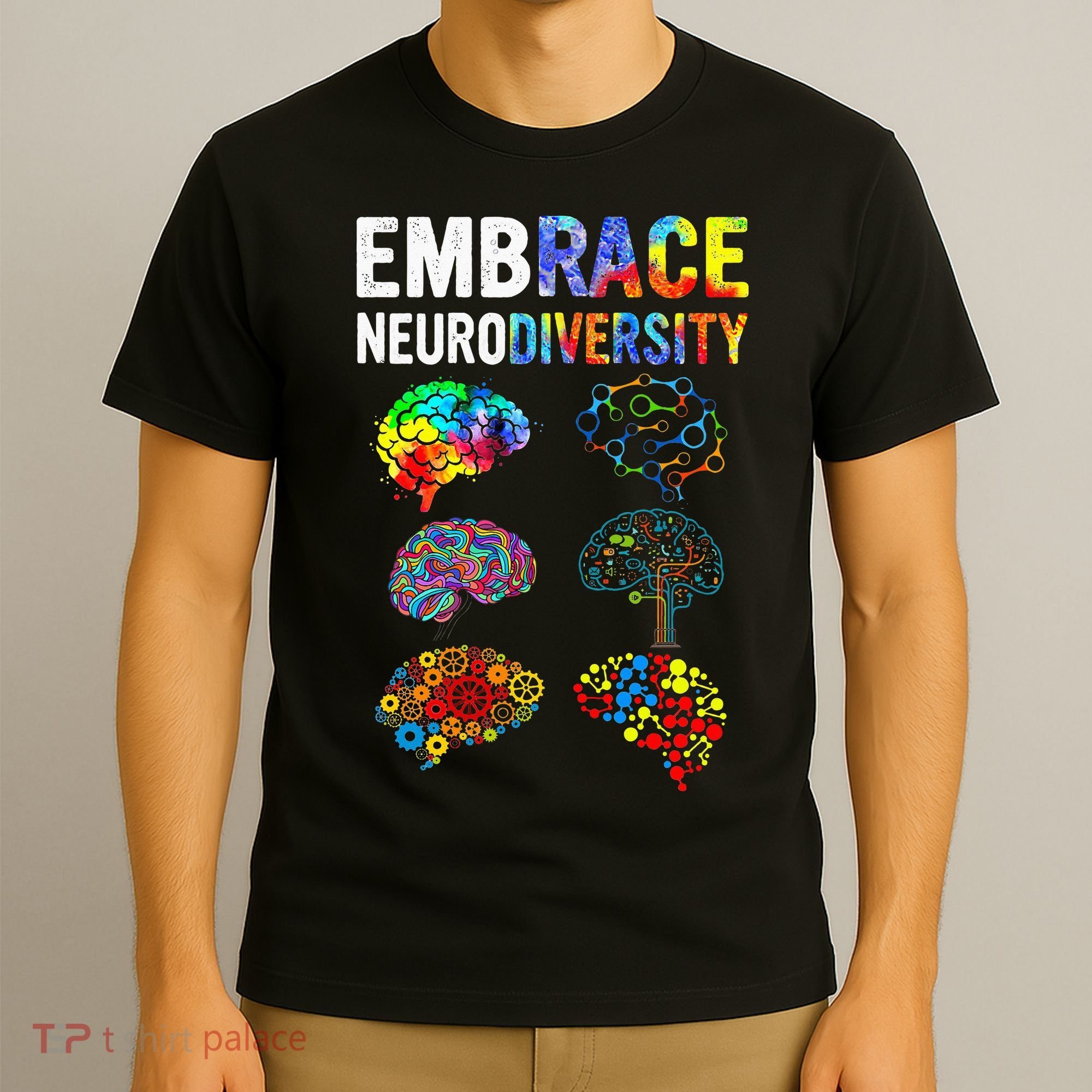 Embrace Rainbow puzzle Autism Infinity Awareness T-Shirt