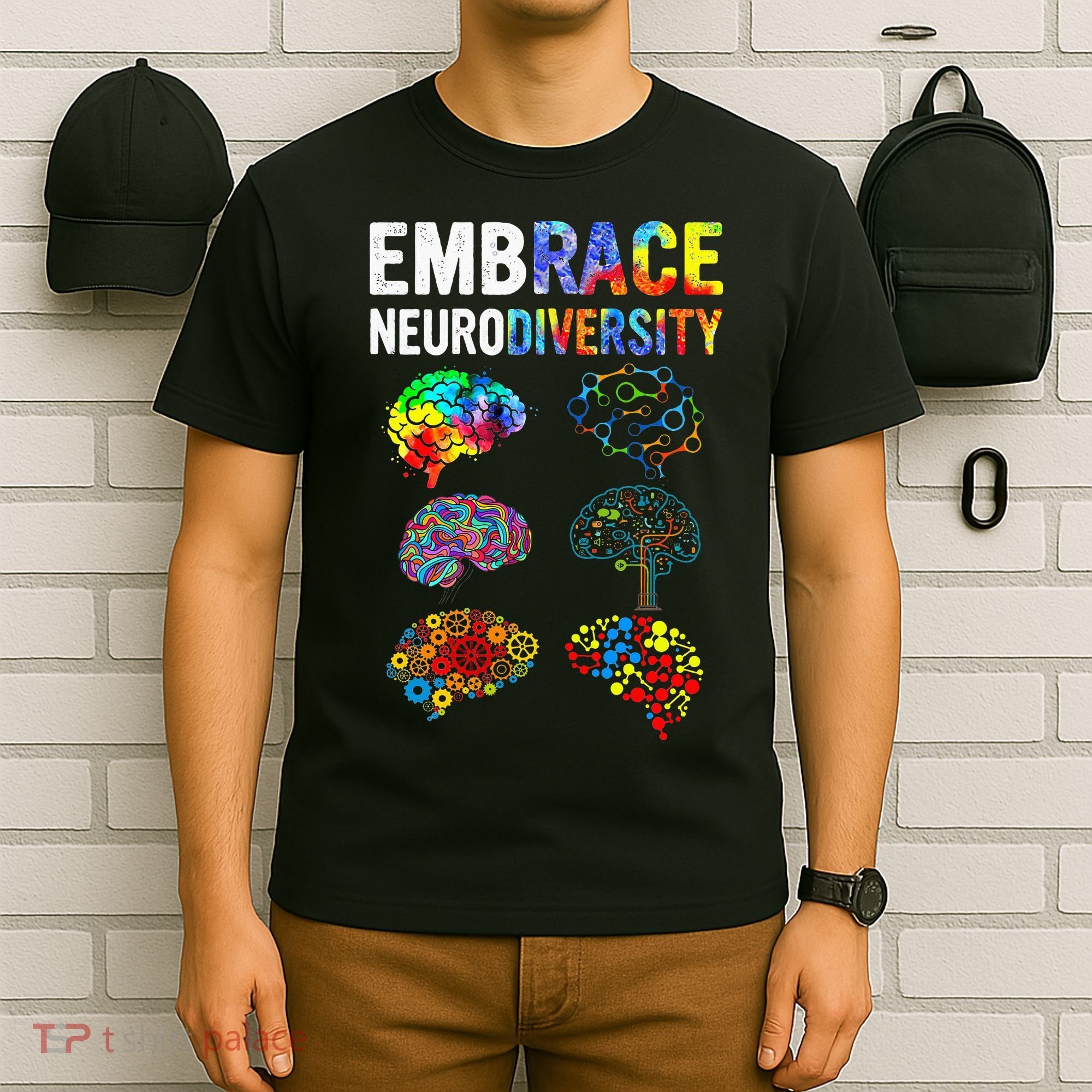 Embrace Rainbow puzzle Autism Infinity Awareness T-Shirt