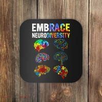Embrace Rainbow puzzle Autism Infinity Awareness Coaster thumb 0