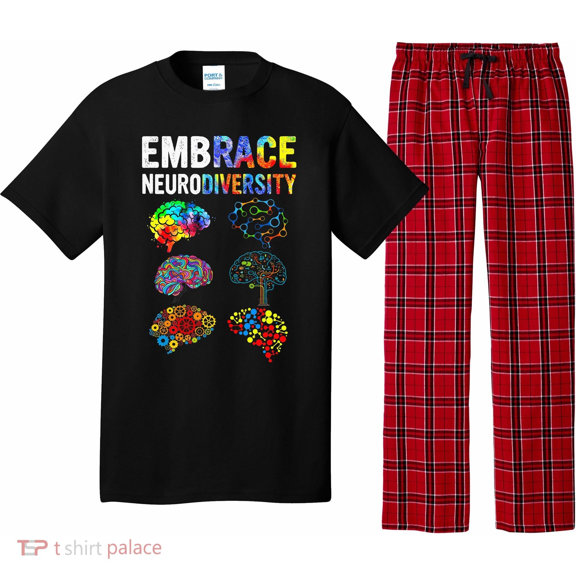 Embrace Rainbow puzzle Autism Infinity Awareness Pajama Set