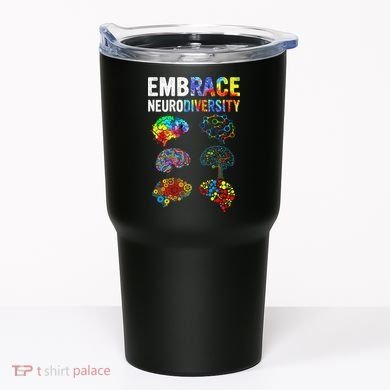 Embrace Rainbow puzzle Autism Infinity Awareness Tumbler