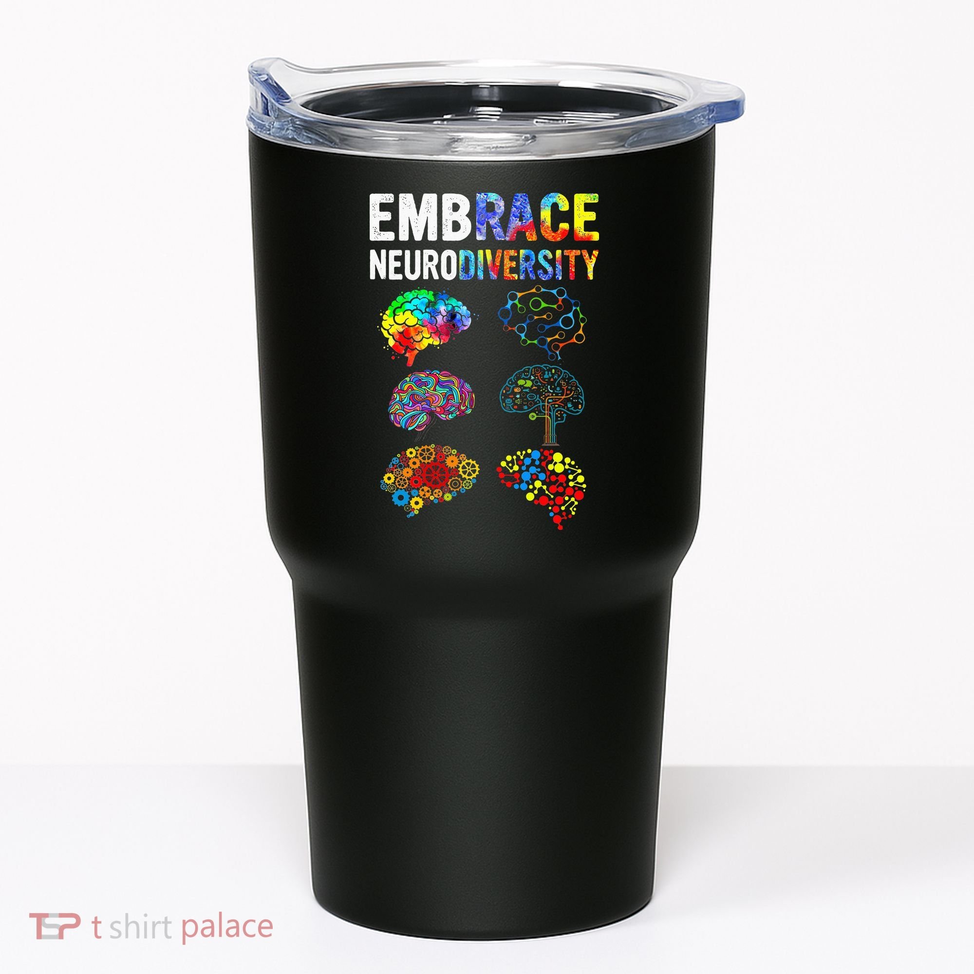 Embrace Rainbow puzzle Autism Infinity Awareness Tumbler