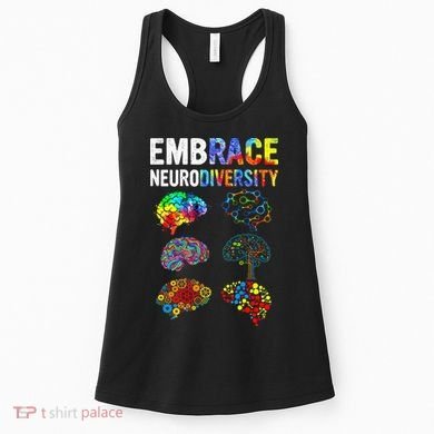 Embrace Rainbow puzzle Autism Infinity Awareness Women's Tank Top