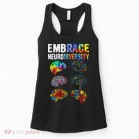 Embrace Rainbow puzzle Autism Infinity Awareness Women's Tank Top thumb 0