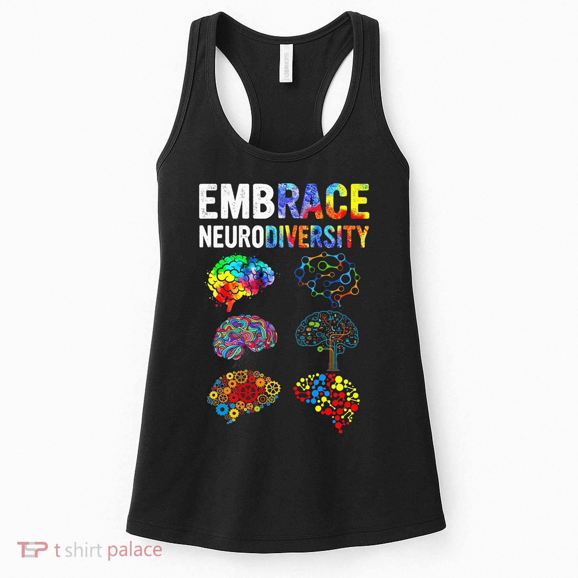 Embrace Rainbow puzzle Autism Infinity Awareness Women's Tank Top