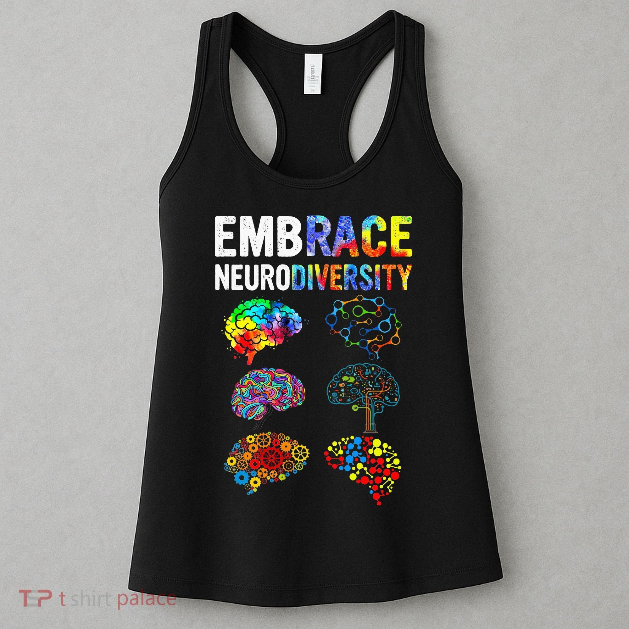 Embrace Rainbow puzzle Autism Infinity Awareness Women's Tank Top